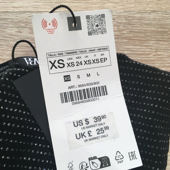 Shine Velvet Bodysuit - Black - new with tags (size XS) - Picture 8 of 8